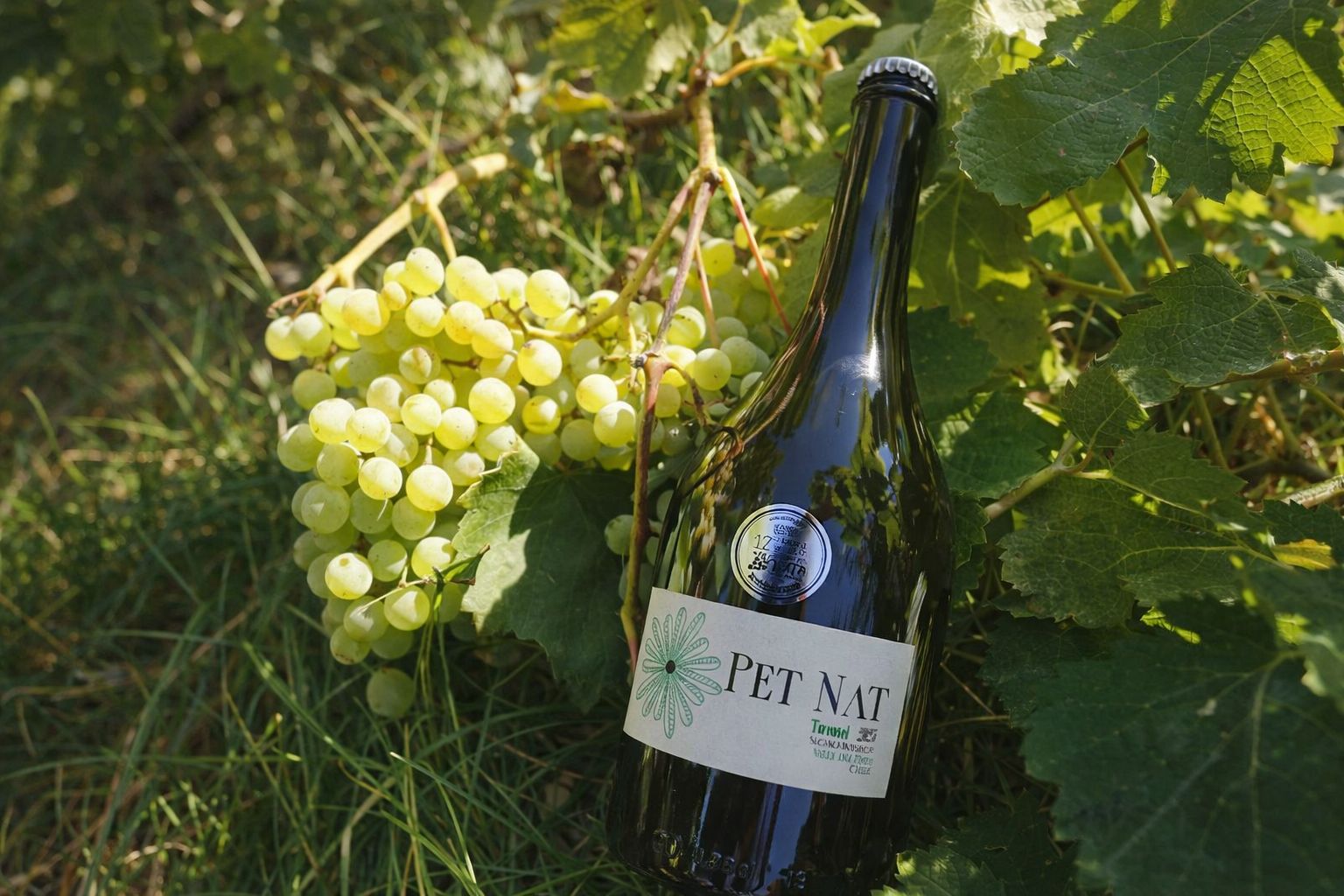 Pet Nat de Torontel de Viña Familiar Guarilihue S N en viñedo del valle del Itata